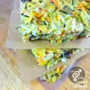 warzywny kugel z batatem i karmelizowanym porem
