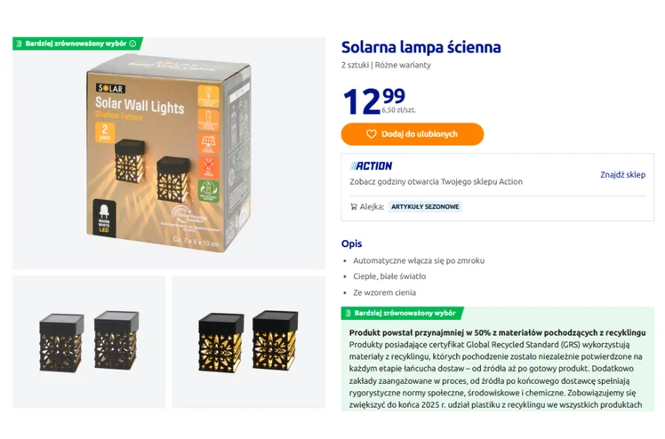 Zdjęcie Te nowe lampki solarne z Action to hit sezonu 2026! Wygodne mocowanie na ścianie, uroczy ażurowy klosz - efekt cienia na elewacji roi wrażenie #1
