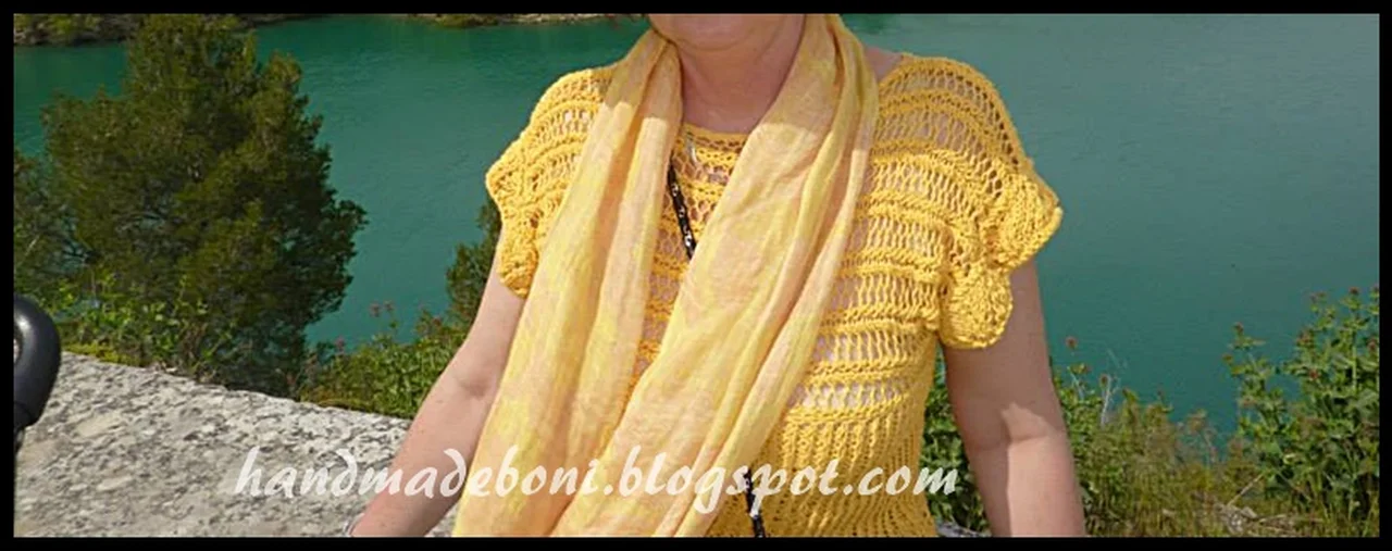 Żółta bluzka bawełniana w poradniku - druty