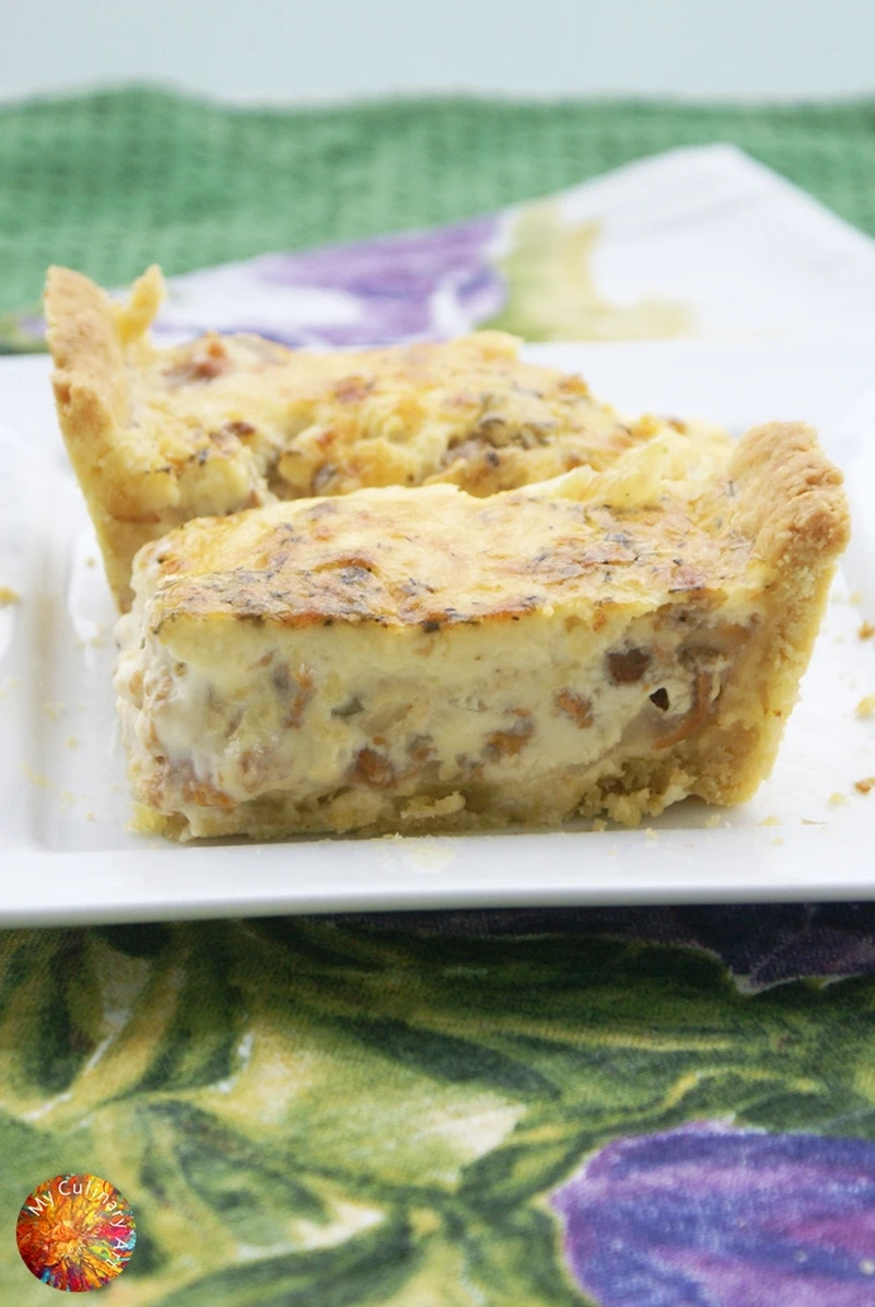 Quiche z kurkami i kurczakiem