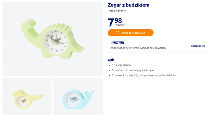 Zdjęcie Zegar z budzikiem z Action za niecałe 8 złotych? Zwierzakowy hit do dziecięcego pokoju! #1