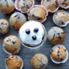 Muffinki z jagodami, miodem i polewą jogurtową