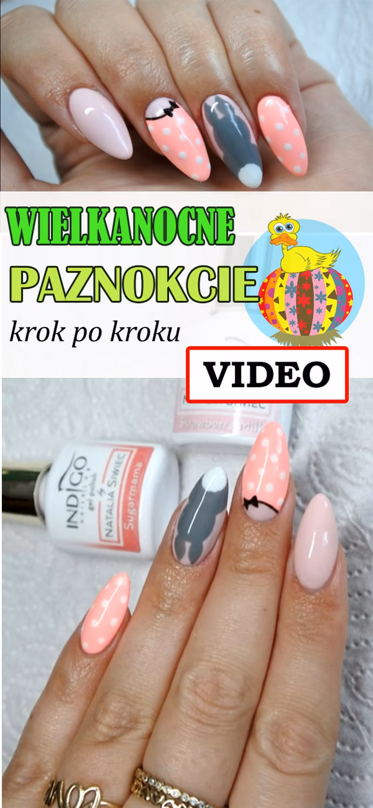 Jak zrobić piękne WIELKANOCNE PAZNOKCIE krok po kroku [VIDEO]