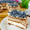 Ciasto Homuś z borówkami - pyszny deser bez pieczenia