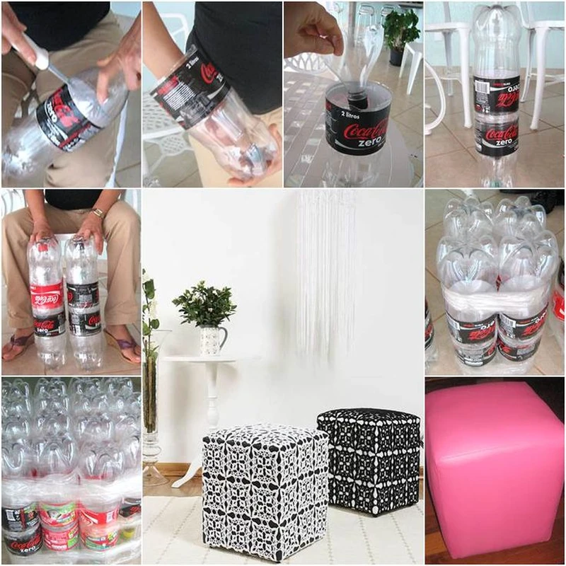 Pufa z butelek - recykling