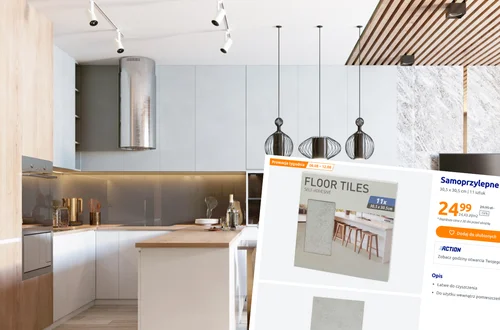 Samoprzylepne płytki z Action za 24,99 zł! Odmień kuchnię lub przedpokój w mniej niż godzinę!
