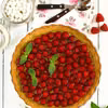 Tarta z malinami, budyniem waniliowym i galaretką cytrynową