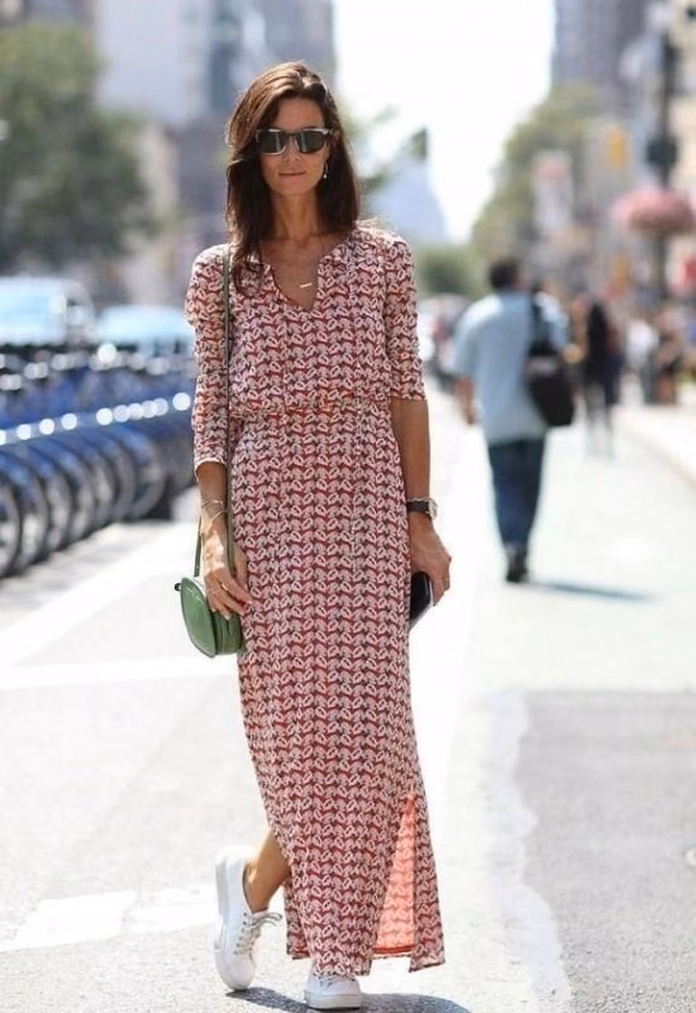 Maxi sukienka w print