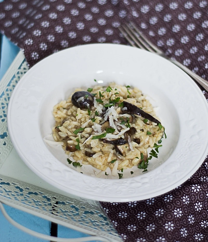 Risotto grzybowe ze świeżymi grzybami