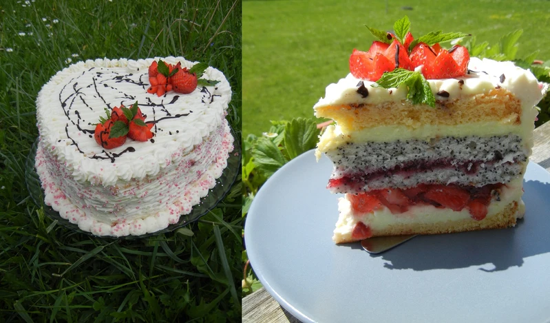 Tort z truskawkami i nuta cytrynowa