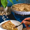 Tarta light z kremem pattisiere i rabarbarem