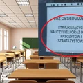 "Nie obsługujemy strajkujących nauczycieli ani innych pasożytów" na drzwiach jednego z zakładów!