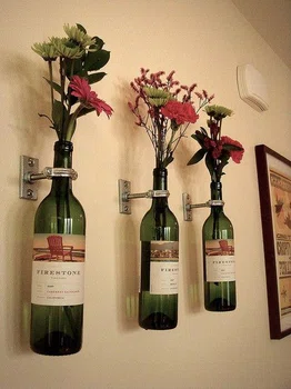 Fajne wykorzystanie butelek po winie - zrób to sam