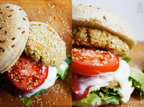 Sezamowe burgery jaglane.
