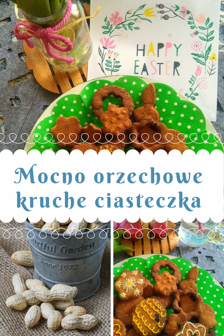 Mocno orzechowe kruche ciasteczka