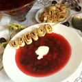 Zupa wiśniowa z makaronem naleśnikowym