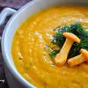 Zupa krem z kurek z koperkiem (wegańska)
