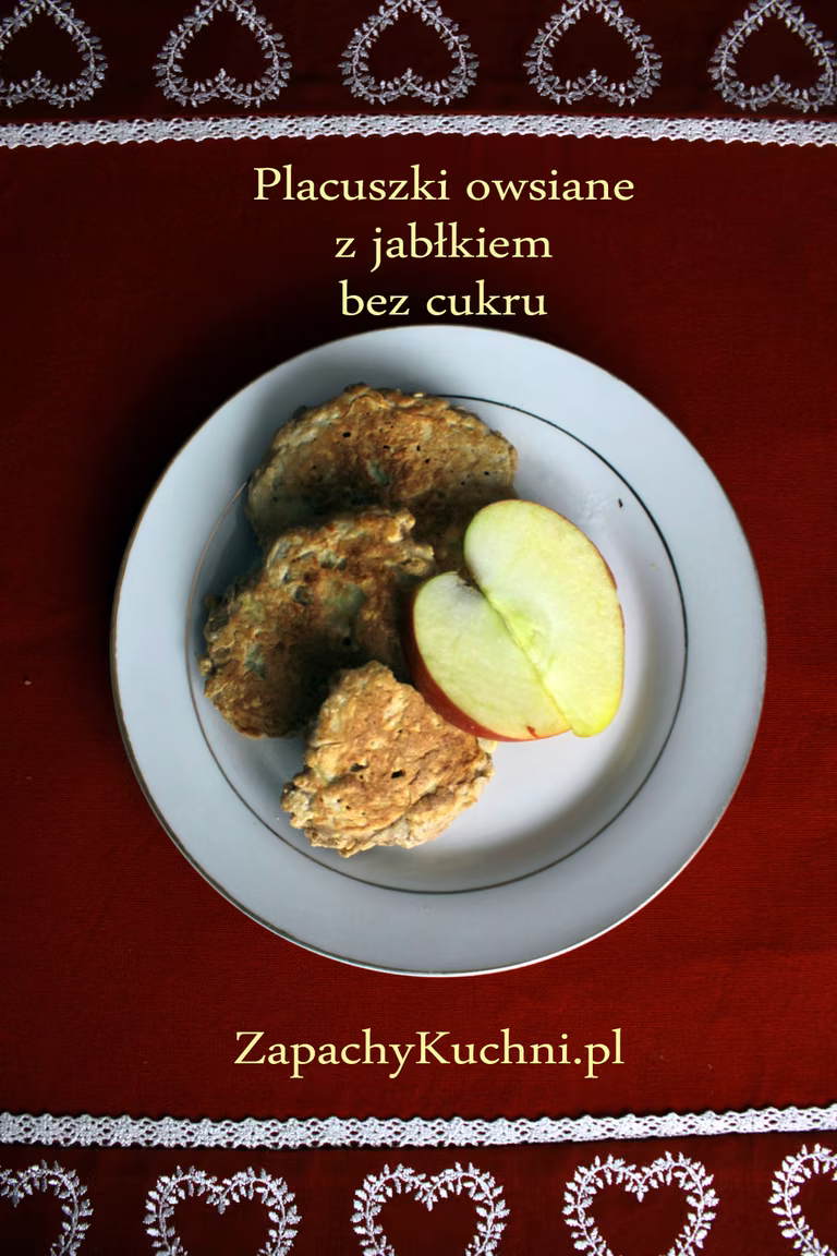 Placuszki owsiane z jabłkiem bez cukru