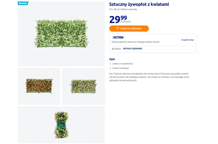 Zdjęcie Ten żywopłot z kwiatami bosko odmieni balkon! Zero podlewania montaż w kilka minut - zielona oaza przez cały rok #1