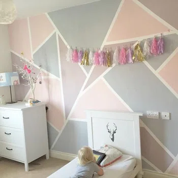 Trzy kolory na ścianie w pokoju dziecka