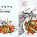 Łosoś pod sezamową skorupką z zielonymi szparagami