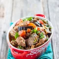Pieczona jagnięcina z bakłażanem