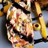Omlet zawijany z serem i łososiem wędzonym