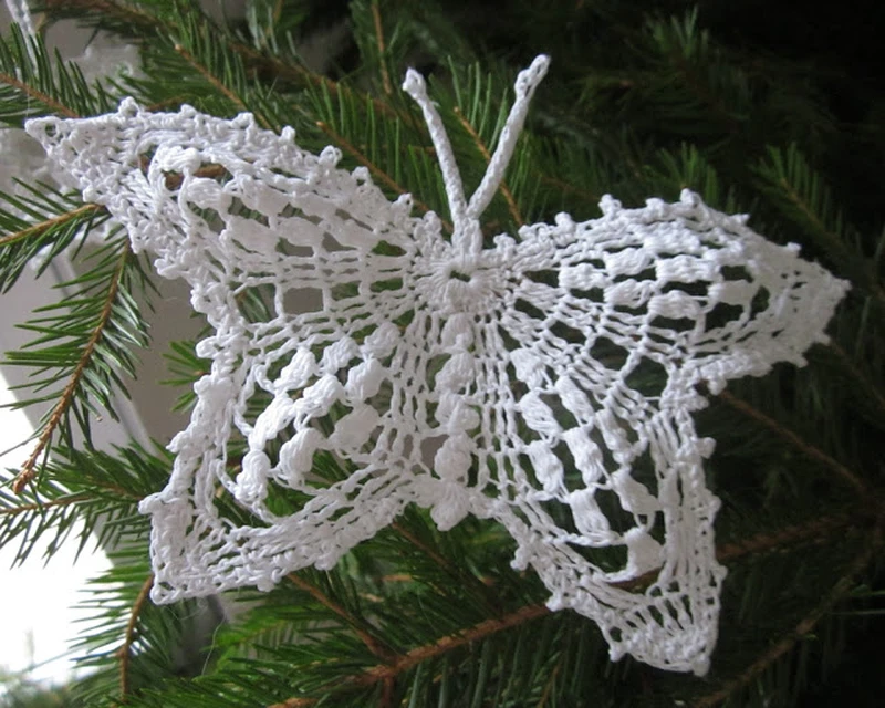 Szydełkowy motyl 3D