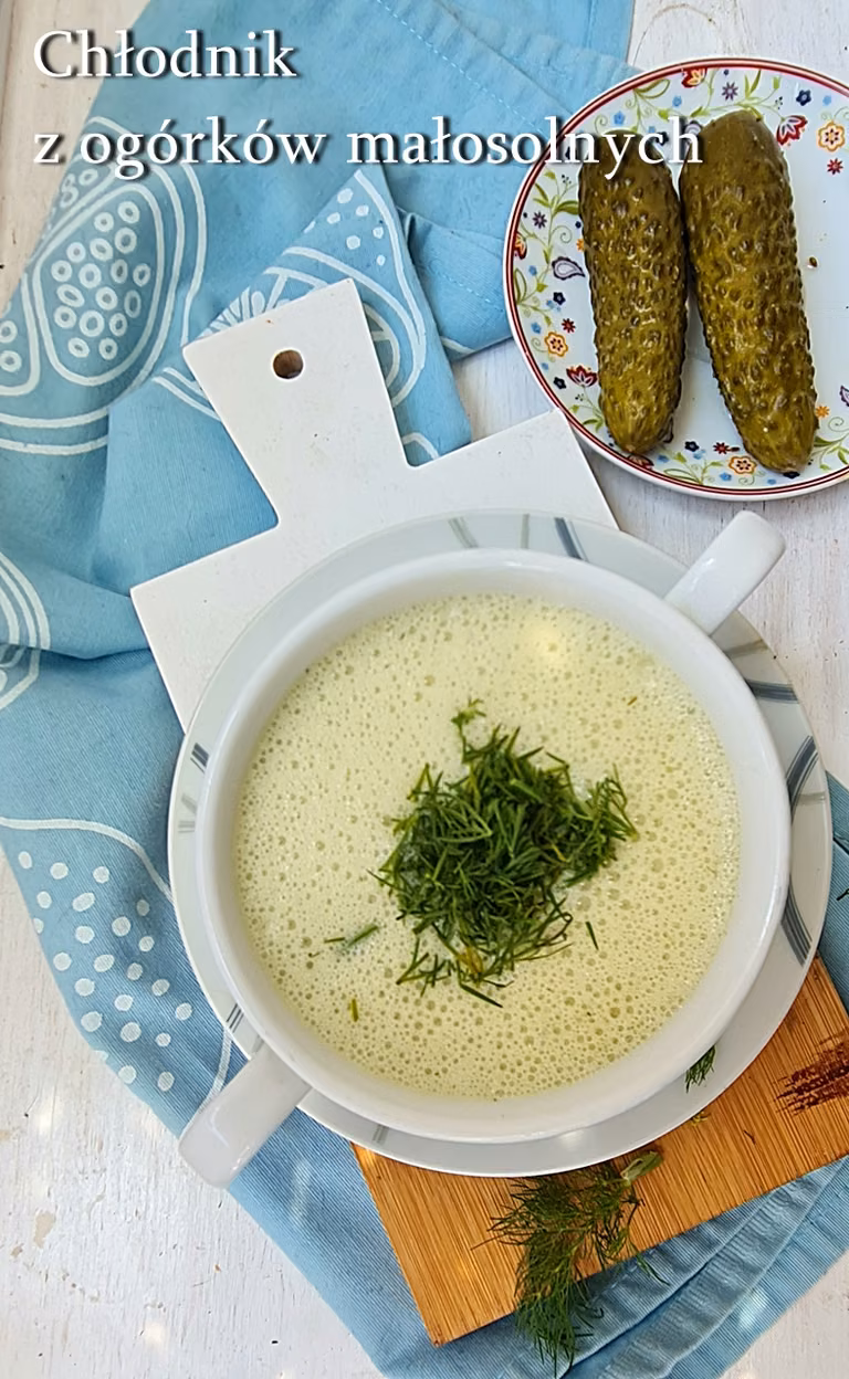 Chłodnik z ogórków małosolnych