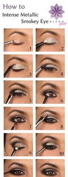 Metaliczne smokey eye- krok po kroku