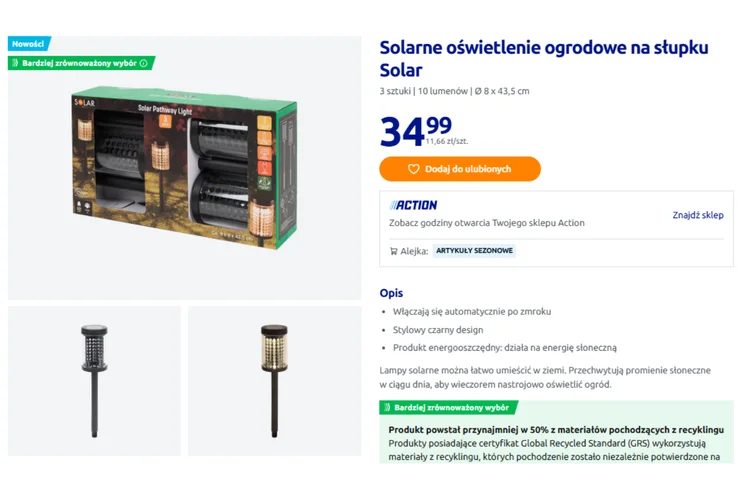 Zdjęcie Te solarne lampki z Action za 34 zł będą hitem tej wiosny! Aż 3 sztuki, stylowy wygląd bez kabli i rachunków, a ogród jak z bajki #1