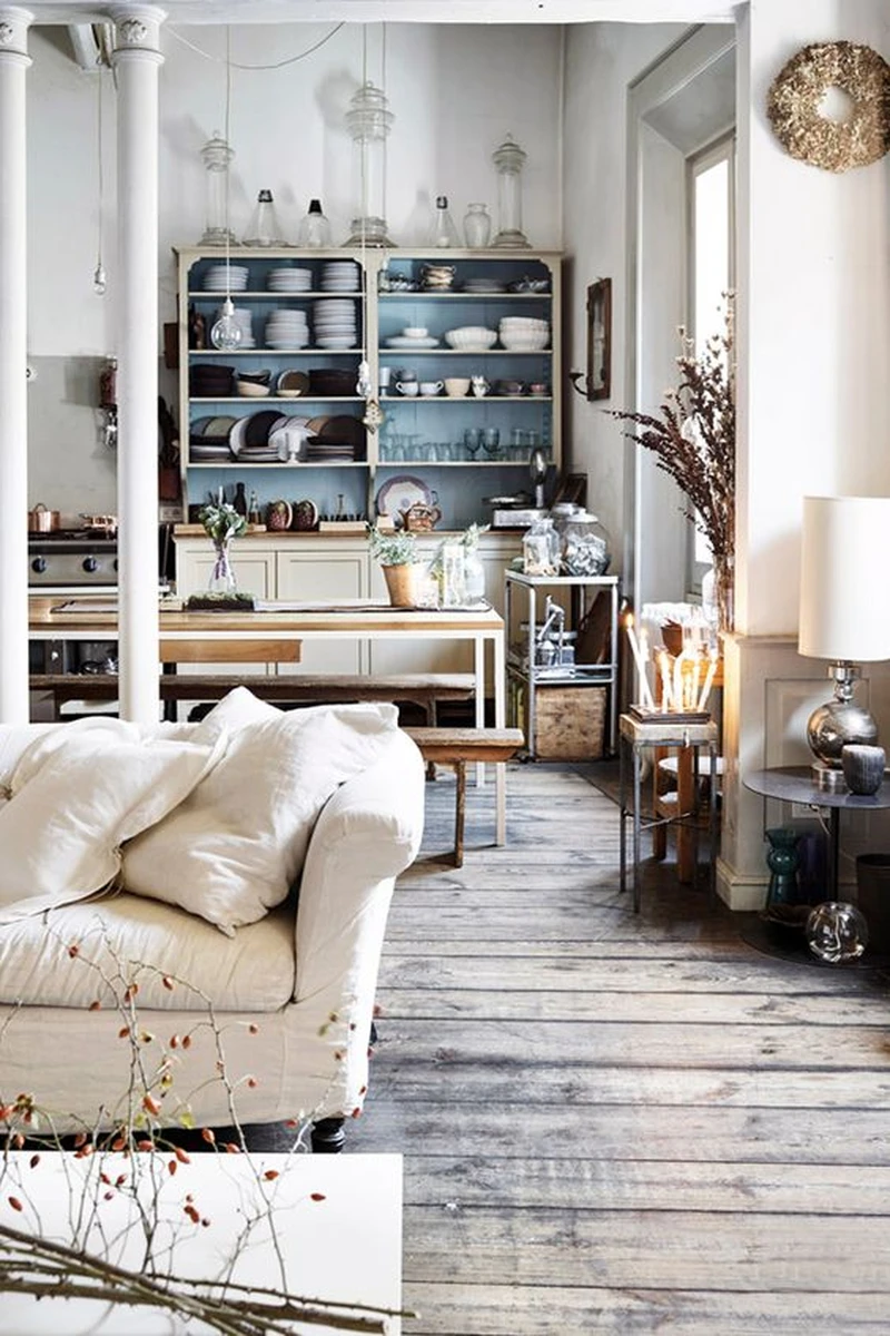 Salon w stylu vintage