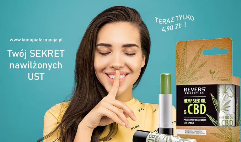 Pielęgnacyjny balsam do ust z naturalnym olejem konopnym z CBD