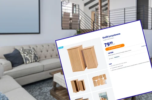 Ten zestaw 2 stolików za 79 zł robi furorę wśród klientów! Lamele podkręcą styl, pojemne, ale lekkie - idealne do małych pokoi