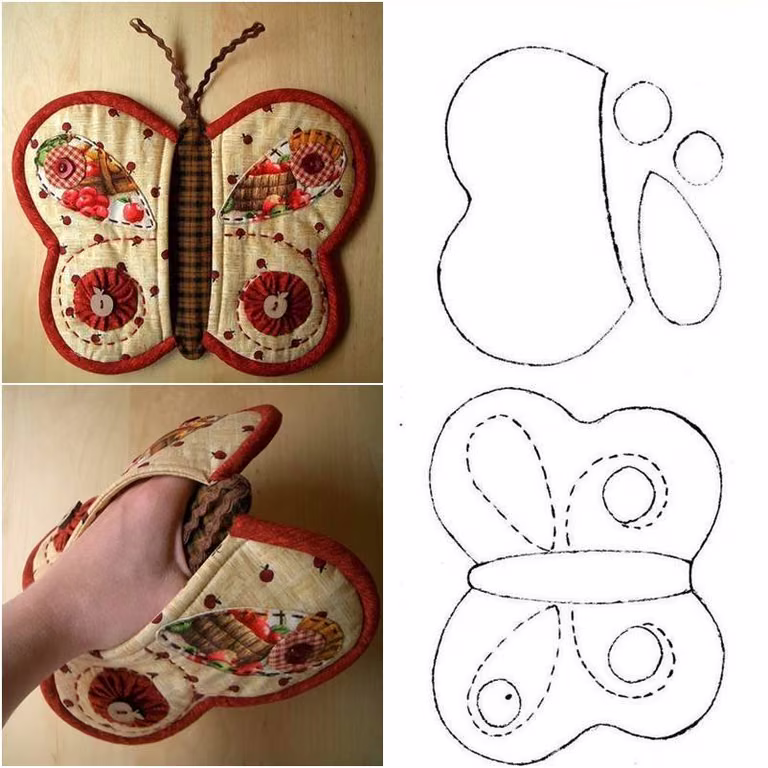 Rękawica kuchenna motyl