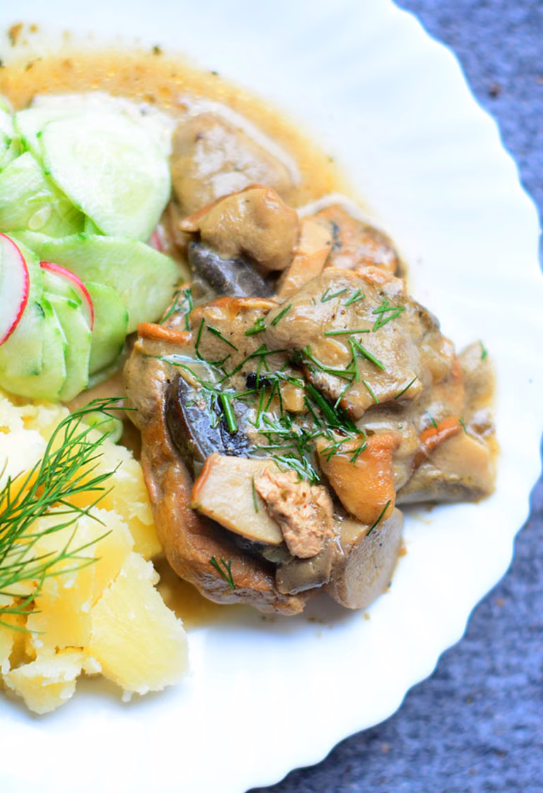 Schab w sosie borowikowym