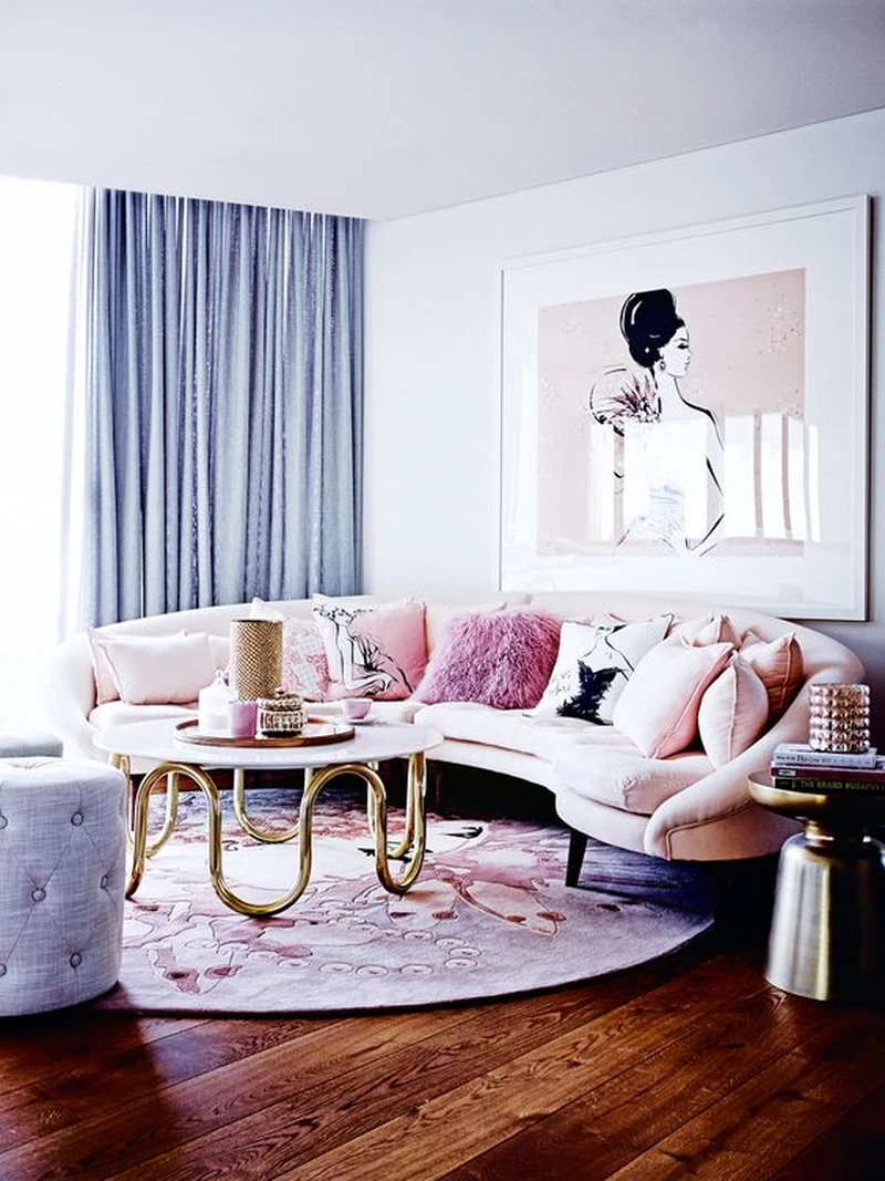 Salon w stylu glamour