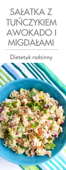 Sałatka z tuńczykiem awokado i migdałami