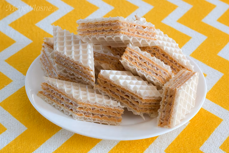 Wafle przekładane kajmakiem - PYCHA!