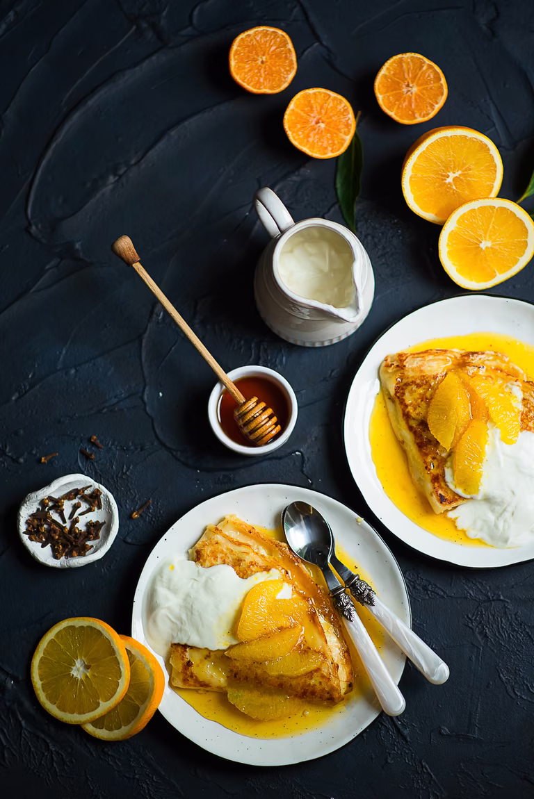 Crepes suzette - francuskie naleśniki z pomarańczami