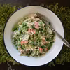 Sałatka z surimi i zielonym groszkiem