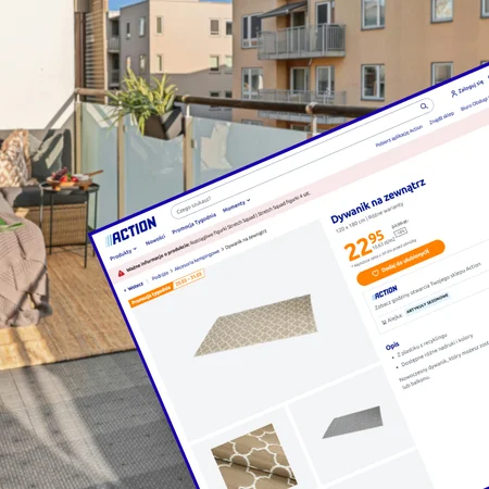 Te dywany z Action za 22 zł zrobią furorę na balkonie i tarasie! Na każdą pogodę, duże, a wzory zachwycają przez cały rok