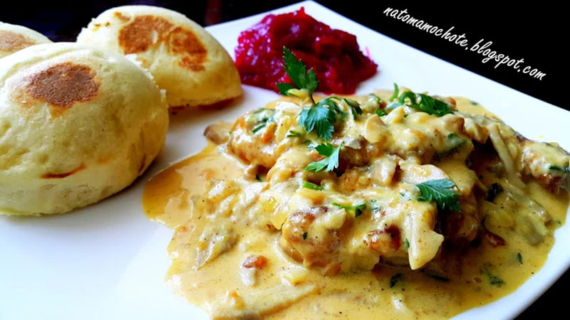 Udka w Sosie Śmietankowo-Pieczarkowym