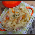 Ziemniaczane puree z szynką i marchewką