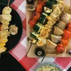 Shish kebab z kurczaka i warzywne szaszłyki