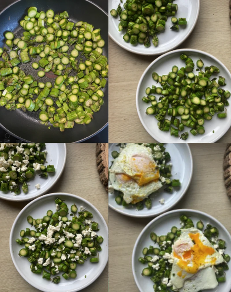 Jajka sadzone na szparagach - HIT na śniadanie! Tylko 250 kcal!