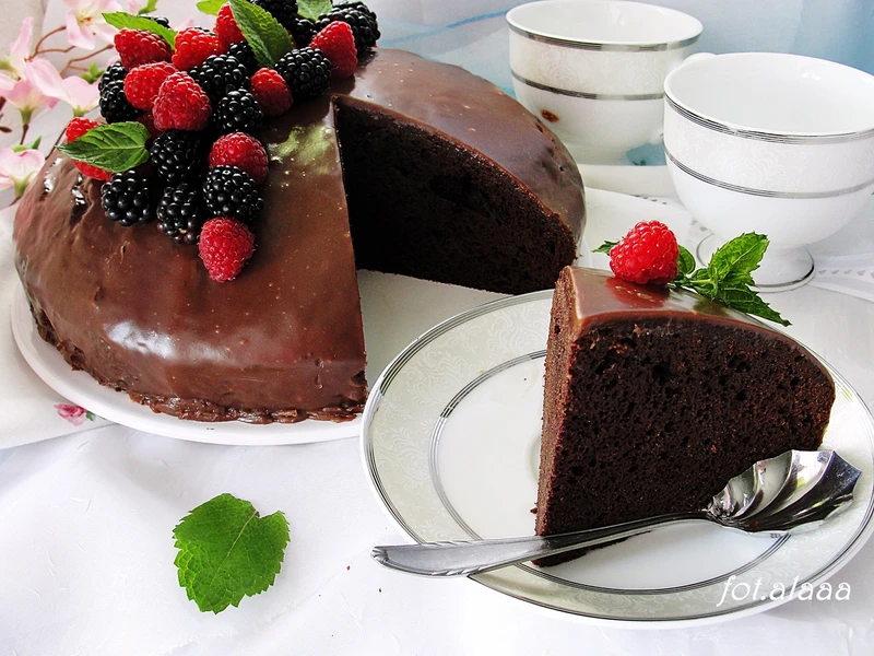 Ciasto czekoladowo adwokatowe z ganache