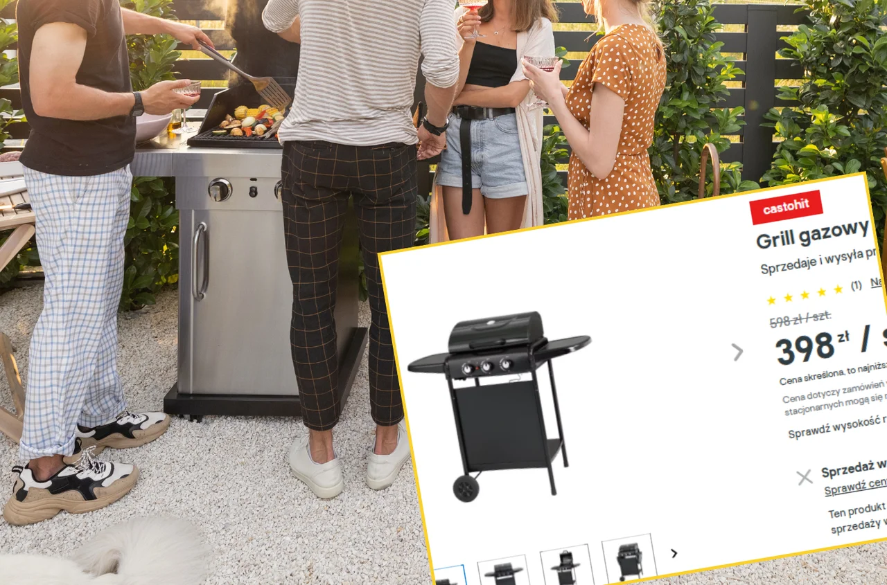 Grill gazowy teraz w Castoramie za 398 zł! 3 palniki i termometr to gwarancja udanych spotkań