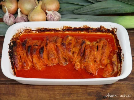 Schab pieczony w ketchupie i majonezie