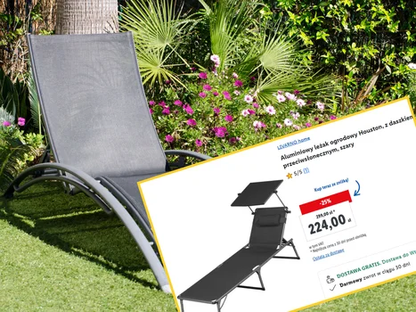 Wygoda, styl i ochrona przed słońcem! Leżak z daszkiem z Lidla w wyjątkowej promocji, ale trzeba się spieszyć